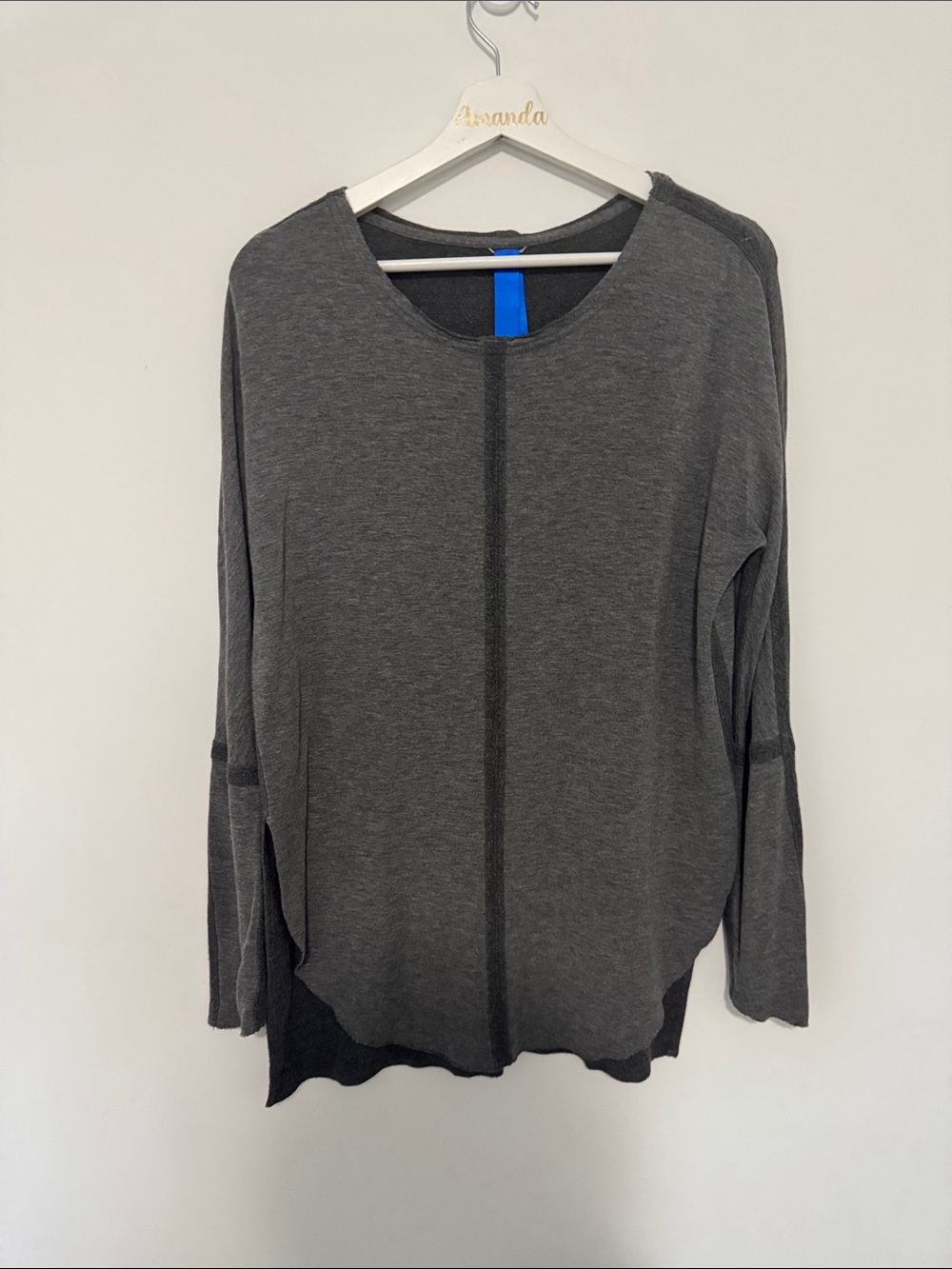 Kit and Ace Women's Charcoal Gray Long Sleeve Lightweight Top
